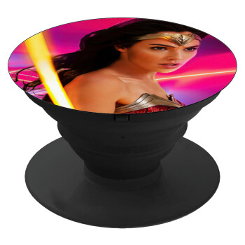 Wonder woman Gadot, Phone Holders Stand  Black Hand-held Mobile Phone Holder