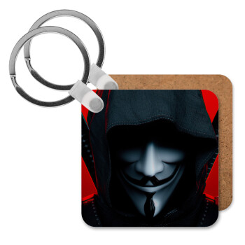 V for Vendetta, Μπρελόκ Ξύλινο τετράγωνο MDF