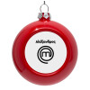 Red Christmas tree ornament bauble 8cm