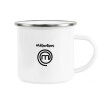 Metallic enamel cup white 360ml