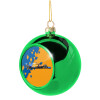 Green Christmas tree ornament ball 8cm