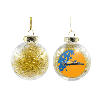 McLaren Formula 1, Transparent Christmas tree ball ornament with gold filling 8cm