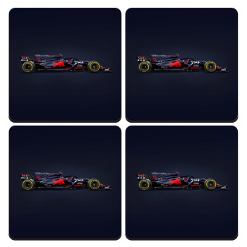 Redbull Formula 1, ΣΕΤ 4 Σουβέρ ξύλινα τετράγωνα (9cm)