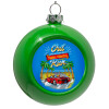 Green Christmas tree ornament bauble 8cm