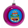 Purple Christmas tree ornament bauble 8cm