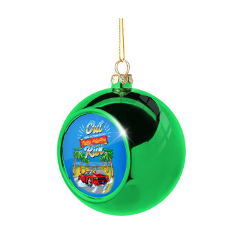 outrun game, Green Christmas tree ornament ball 8cm