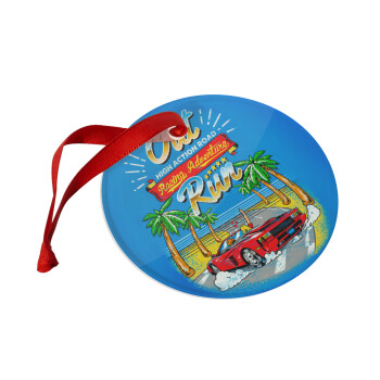 outrun game, Christmas ornament glass 9cm