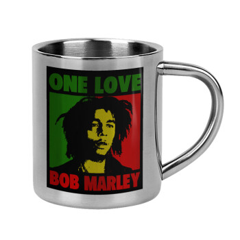 Bob marley, one love, Mug Stainless steel double wall 300ml