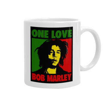 Bob marley, one love, Ceramic coffee mug, 330ml (1pcs)