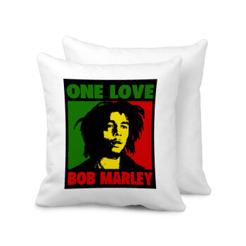 Bob marley, one love, Sofa cushion 40x40cm includes filling