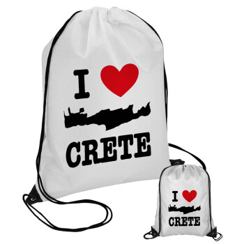 I Love Crete, Pouch bag with black cords (1 piece)