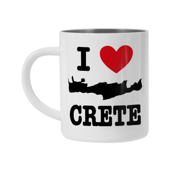 I Love Crete, Mug Stainless steel double wall 450ml