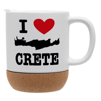 I Love Crete, Ceramic coffee mug Cork (MAT), 330ml (1pcs)