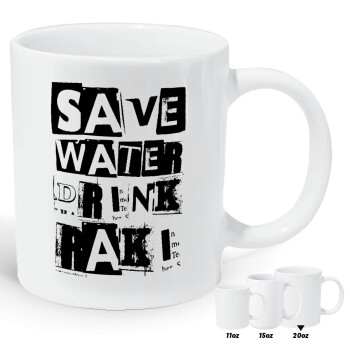 Save Water, Drink RAKI, Κούπα Giga, κεραμική, 590ml