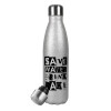 Metallic Glitter Silver Thermos Flask (Stainless steel), double-walled, 500ml