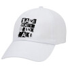 Adult Baseball Cap White 5-panel (POLYESTER, ADULT, UNISEX, ONE SIZE)