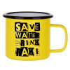 Metallic enamel MATT Yellow cup 360ml