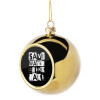 Golden Christmas tree ball ornament 8cm