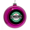 Purple Christmas tree ornament bauble 8cm