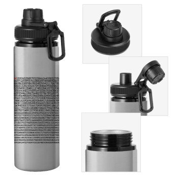 pi 3.14, Metallic water bottle with safety cap, 850ml aluminum