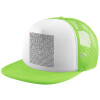 Child's Soft Trucker Hat with Green/White Mesh (POLYESTER, CHILDREN'S, ONE SIZE)