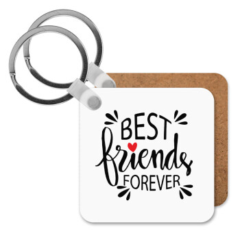 Best Friends forever, Μπρελόκ Ξύλινο τετράγωνο MDF