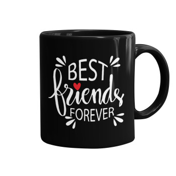 Best Friends forever, Κούπα Μαύρη, κεραμική, 330ml
