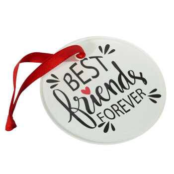 Best Friends forever, Christmas ornament glass 9cm