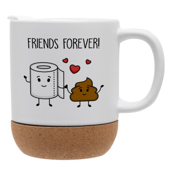 Friends forever, Ceramic coffee mug Cork (MAT), 330ml (1pcs)