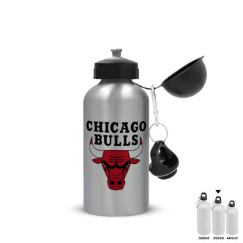 Chicago Bulls, Metallic water jug, Silver, aluminum 500ml