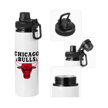 Chicago Bulls, Metal water bottle with safety cap, aluminum 850ml
