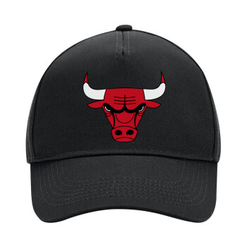 Chicago Bulls, Καπέλο Ενηλίκων Ultimate ΜΑΥΡΟ, (100% ΒΑΜΒΑΚΕΡΟ DRILL, ΕΝΗΛΙΚΩΝ, UNISEX, ONE SIZE)