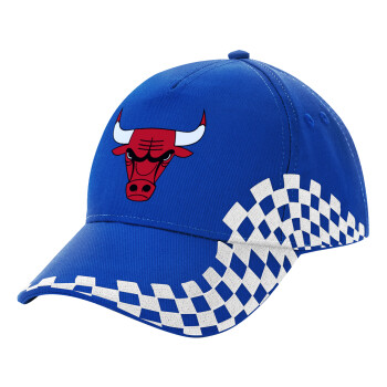 Chicago Bulls, Adult Ultimate BLUE RACING Cap, (100% COTTON DRILL, ADULT, UNISEX, ONE SIZE)