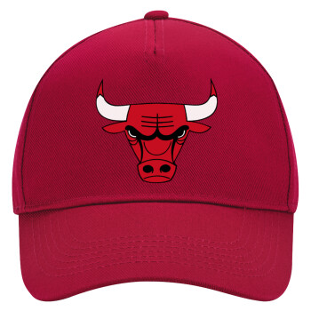 Chicago Bulls, Adult Ultimate Hat RED, (100% COTTON DRILL, ADULT, UNISEX, ONE SIZE)