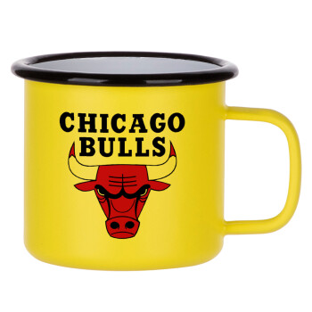 Chicago Bulls, Metallic enamel MATT Yellow cup 360ml