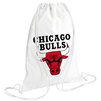 Chicago Bulls, Backpack pouch GYMBAG white (28x40cm)