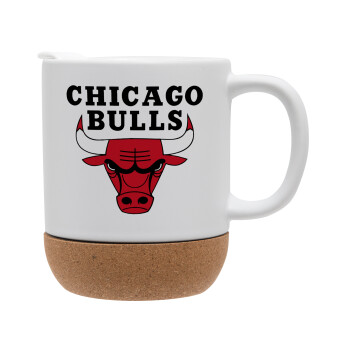 Chicago Bulls, Κούπα, κεραμική με βάση φελού και καπάκι (ΜΑΤ), 330ml (1 τεμάχιο)