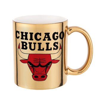 Chicago Bulls, Mug ceramic, gold mirror, 330ml
