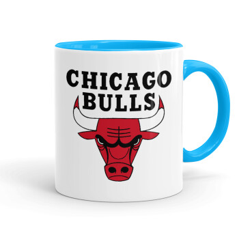 Chicago Bulls, Mug colored light blue, ceramic, 330ml