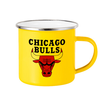 Chicago Bulls, Yellow Enamel Metallic Cup 360ml