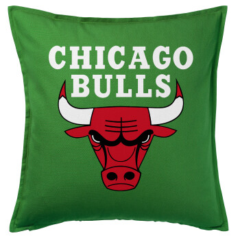 Chicago Bulls, Sofa cushion Green 50x50cm includes filling