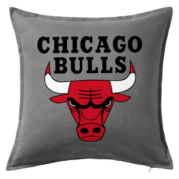 Chicago Bulls, Sofa cushion Grey 50x50cm includes filling