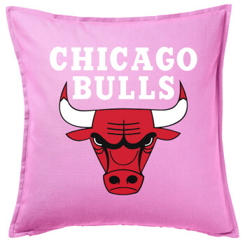 Chicago Bulls, Sofa cushion Pink 50x50cm includes filling