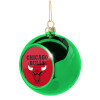 Green Christmas tree ornament ball 8cm