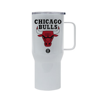 Chicago Bulls, Mega Stainless steel Tumbler with lid, double wall 750L