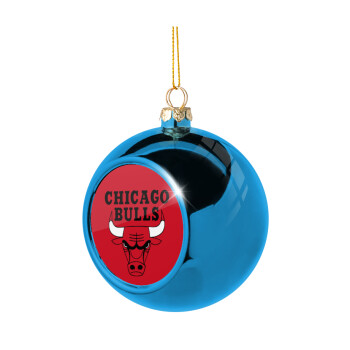 Chicago Bulls, Blue Christmas tree ball ornament 8cm