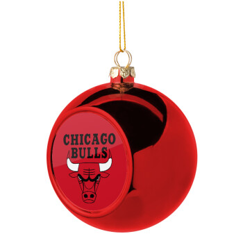 Chicago Bulls, Χριστουγεννιάτικη μπάλα δένδρου Κόκκινη 8cm