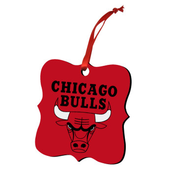 Chicago Bulls, Χριστουγεννιάτικο στολίδι polygon ξύλινο 7.5cm