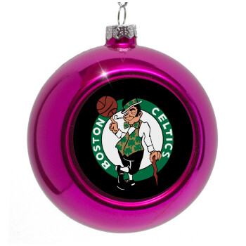 Boston Celtics, Purple Christmas tree ornament bauble 8cm