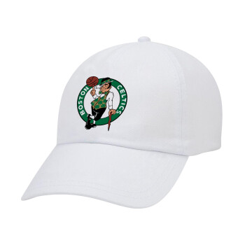 Boston Celtics, Καπέλο Ενηλίκων Baseball Λευκό 5-φύλλο (POLYESTER, ΕΝΗΛΙΚΩΝ, UNISEX, ONE SIZE)